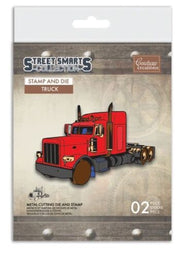 COUTURE CREATIONS STREET SMART STAMP AND DIE SET " TRUCK "